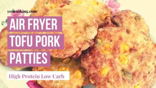 Air Fryer High Protein Low Carb Tofu Pork Burger Patties