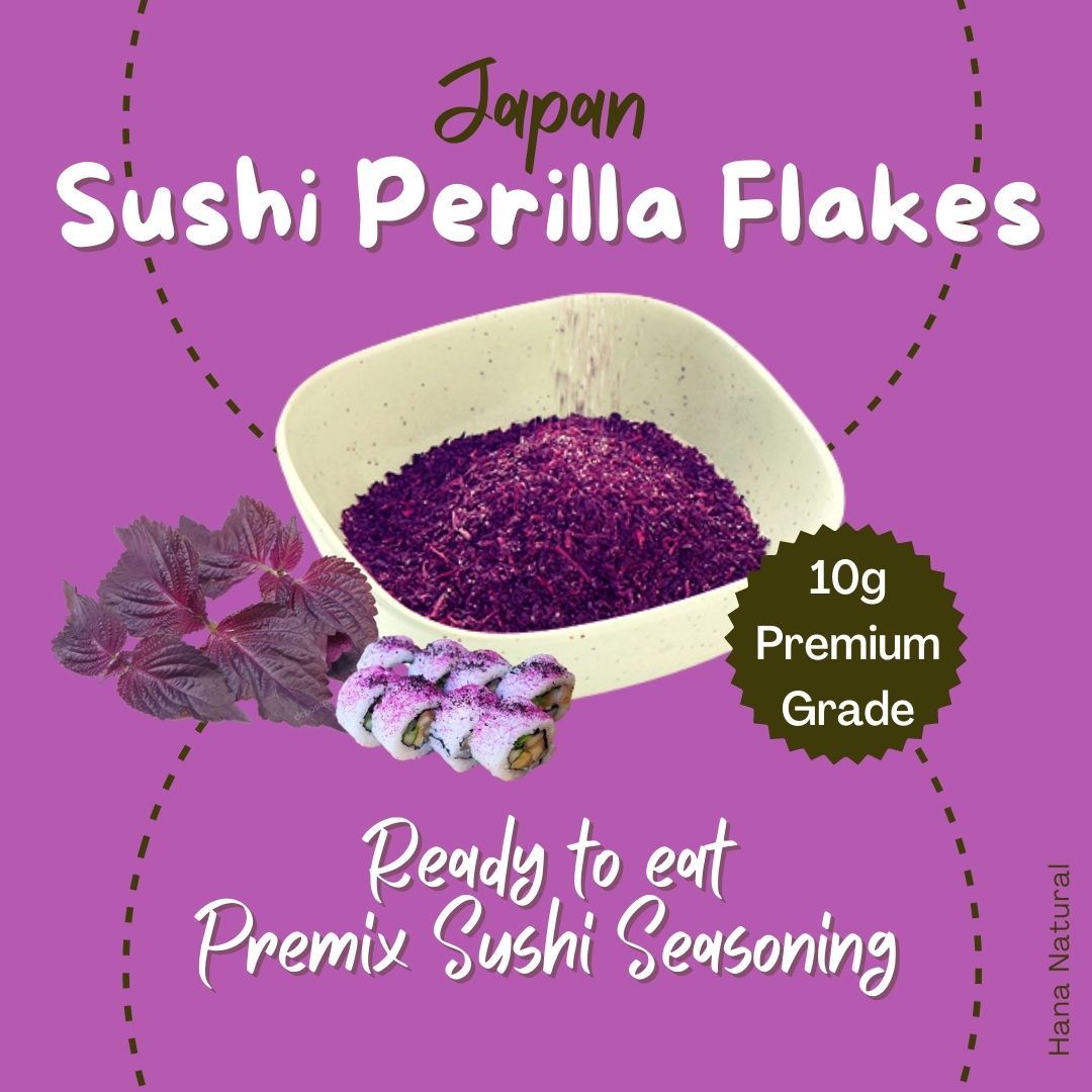 Japan Vegan Perilla Leaf Purple Shiso Powder Flakes Sea salt Vegetarian 100% Natural Onigiri Rice Taco Sushi Seasoning