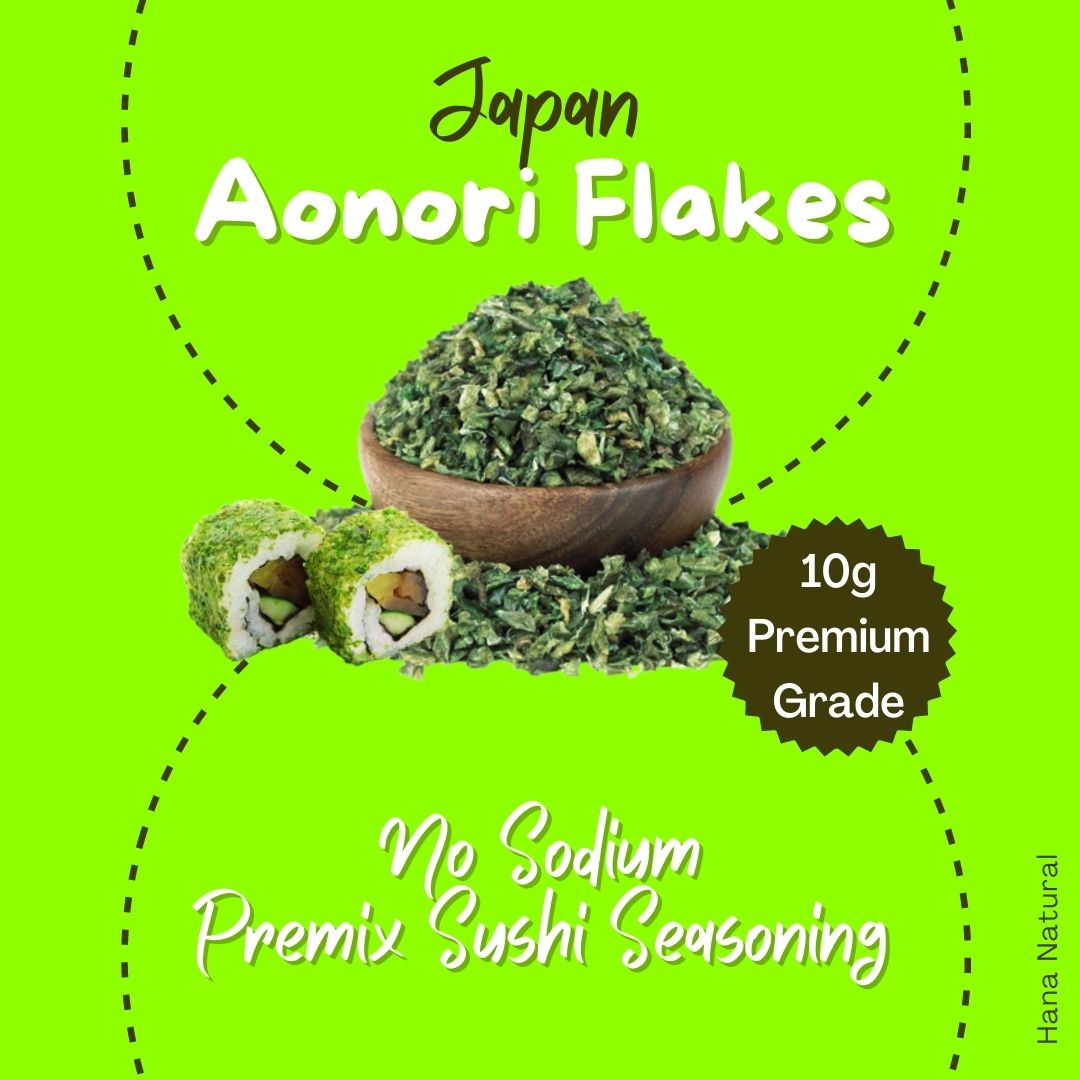 100% Natural Japan PURE Seaweed Powder Flakes Aonori Vegetarian Vegan Mcdonalds Shake Fries Ramen Spice Perasa